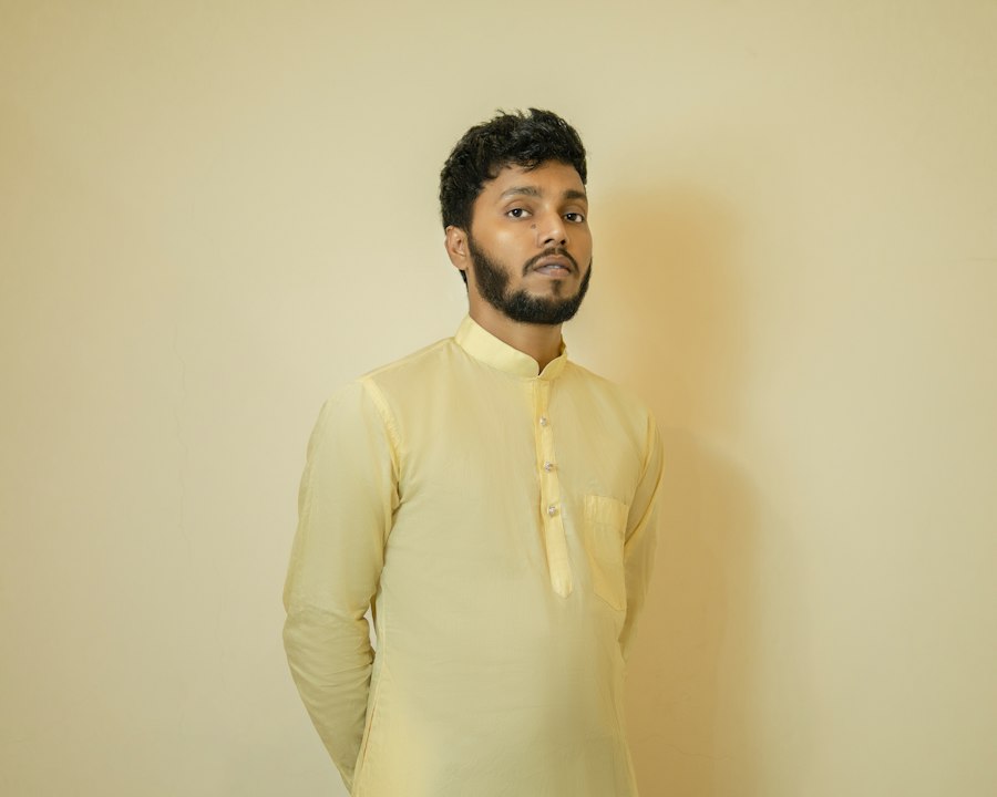 Cream Linen Panjabi