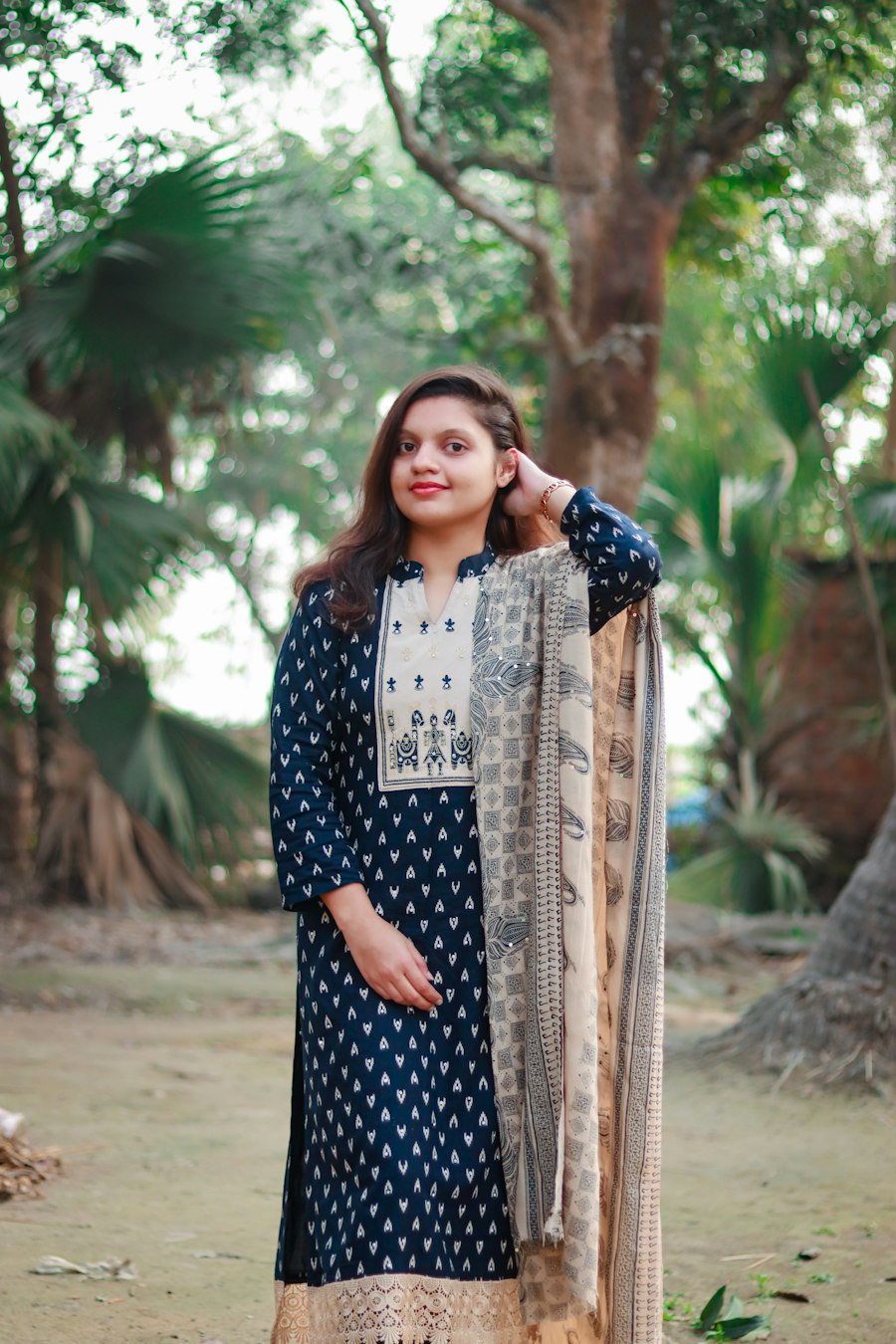 Customer wearing Poush