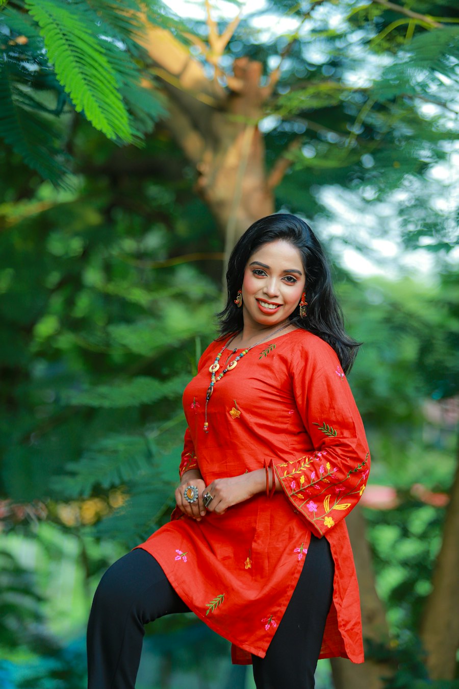 Customer wearing Poush